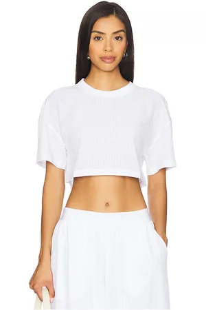 alo Mesh Cropped Mirage Tee in