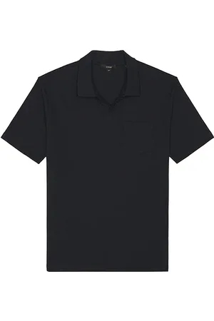 Vince Mesh Knit Johnny Collared Shirt in