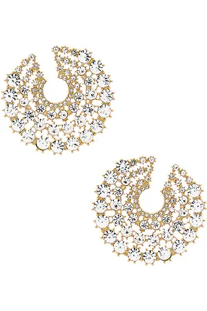 Ettika Large Crystal Party Stud Earrings in