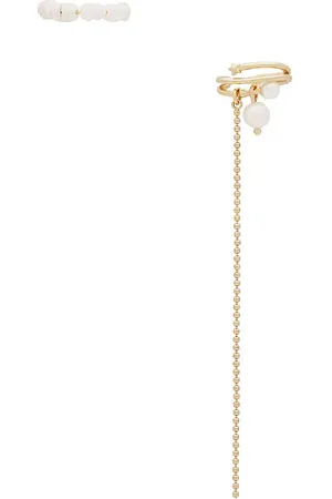 Ettika Glamour Pearl And Crystal Ear Cuff Duo in