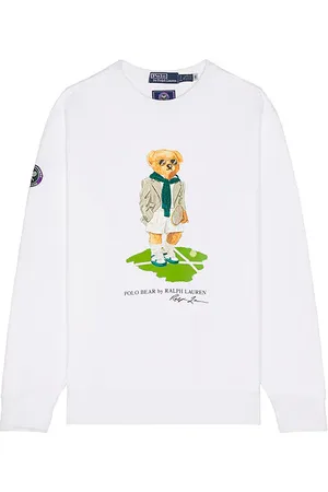 Ralph Lauren Wimbledon Novelty Bear Crewneck Sweatshirt in