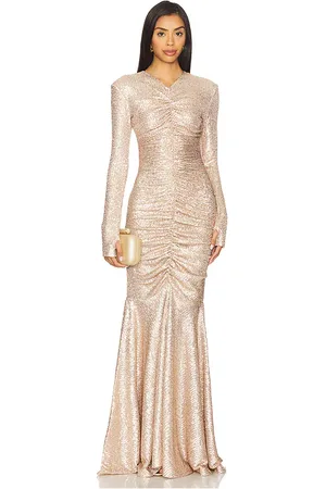 Norma Kamali Long Sleeve Fishtail Gown in