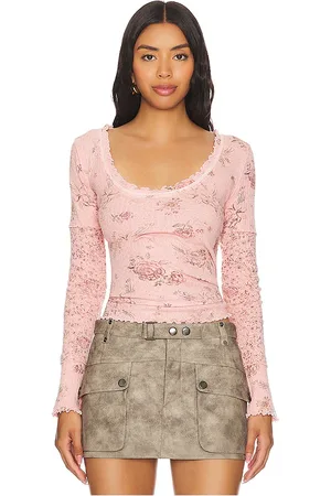 Free People X We The Free Clover Printed Thermal Top in
