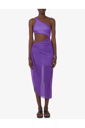 Baobab Donna Vestiti lunghi lurex - Abito lungo monospalla cutout lurex