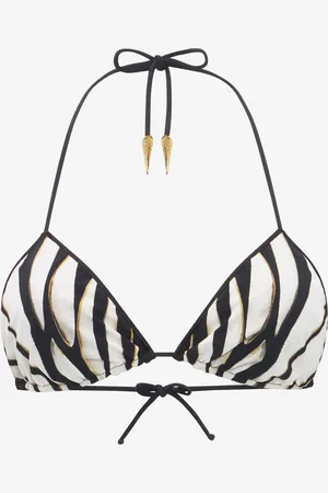 Roberto Cavalli Top Bikini Swimsuit Stampa Ray Of Gold