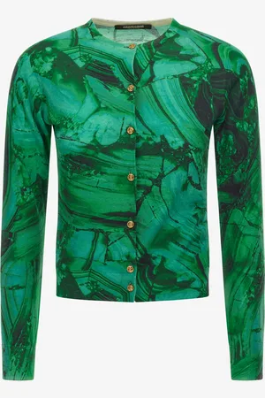 Roberto Cavalli Cardigan con stampa Malachite