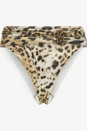 Roberto Cavalli Slip bikini stampa Jaguar Skin