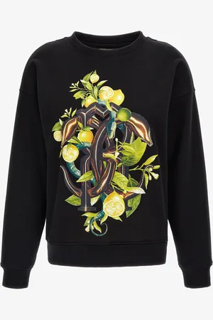 Roberto Cavalli Felpa con stampa Limoni e Snake