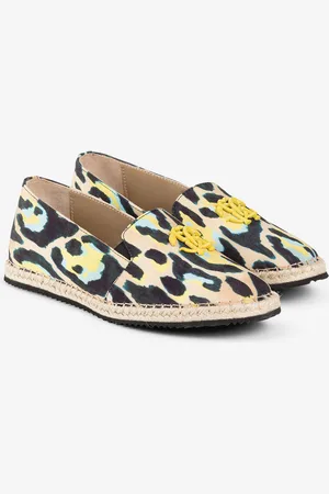 Roberto Cavalli Espadrillas con stampa Jaguar e Monogram Mirror Snake