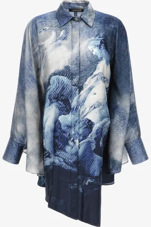 Roberto Cavalli Abito corto stampa Denim Wild Leda