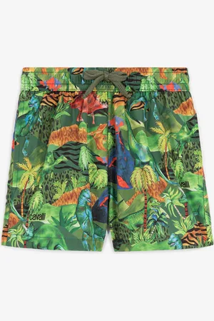 Roberto Cavalli Shorts da bagno con stampa Jungle