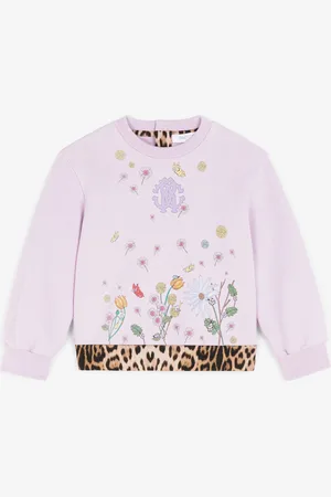 Roberto Cavalli Felpa con Monogram RC e stampa floreale