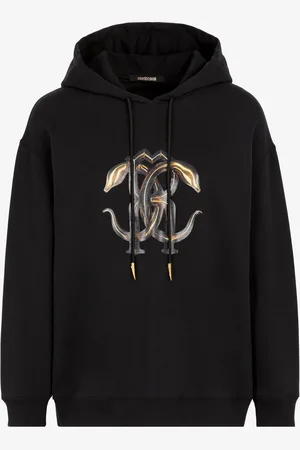 Roberto Cavalli Felpa con Monogram Mirror Snake