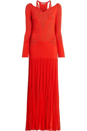 Roberto Cavalli Abito con motivo geometrico in pizzo
