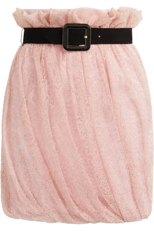 Roberto Cavalli Lace Draped Mini Skirt