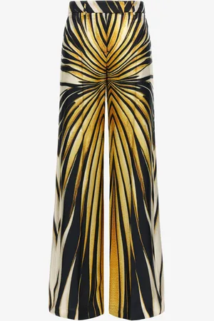 Roberto Cavalli Pantaloni Palazzo Stampa Ray of Gold