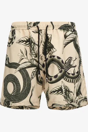 Roberto Cavalli Shorts da bagno con stampa Snake