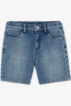 Roberto Cavalli Shorts in denim con Monogram RC