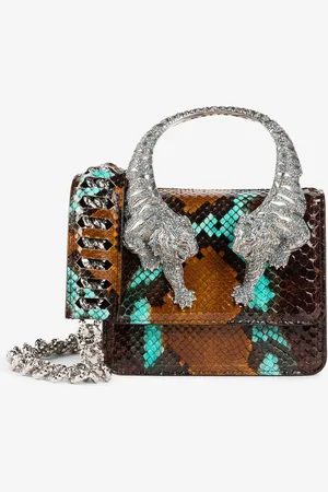Roberto Cavalli Borsa a spalla Roar piccola con tigri gioiello
