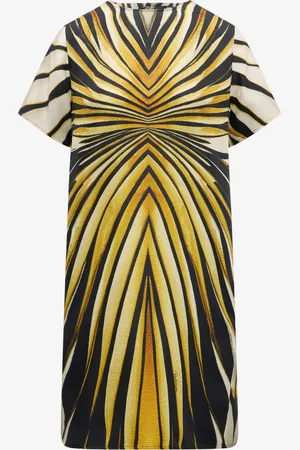 Roberto Cavalli Mini Abito Ray Of Gold Stampa In Seta