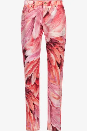 Roberto Cavalli Jeans con stampa Plumange