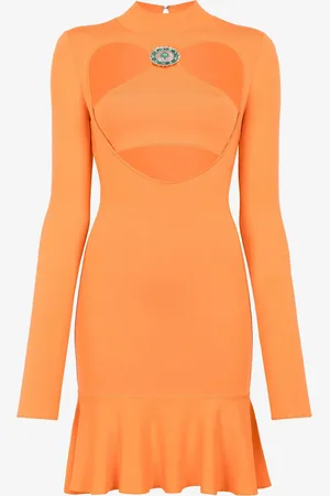 Roberto Cavalli Mini abito con cut-out e volant