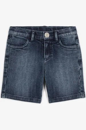 Roberto Cavalli Shorts denim con monogramma