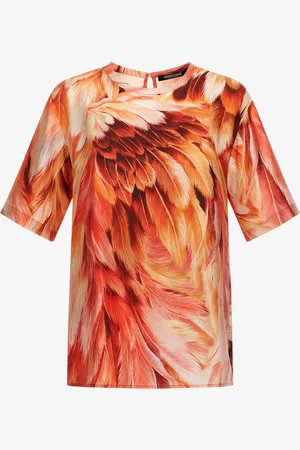 Roberto Cavalli T-shirt con stampa Plumage