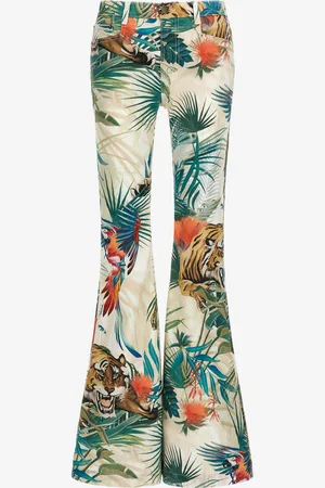 Roberto Cavalli Jeans Stampa Jungle Svasati