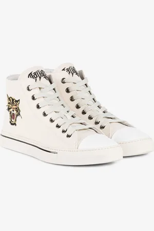 Roberto Cavalli Sneakers alte con pantera e logo
