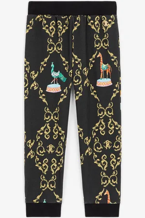 Roberto Cavalli Pantaloni sportivi con stampa floreale e carosello
