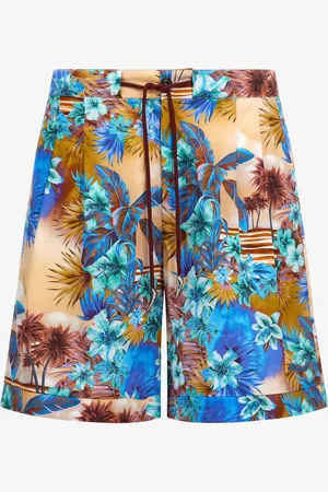 Roberto Cavalli Shorts da bagno con stampa Hawaii