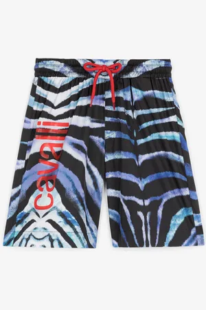 Roberto Cavalli Shorts da bagno con logo e stampa Zebra