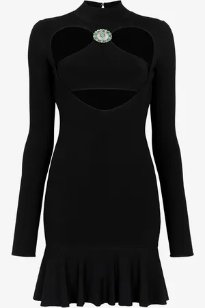 Roberto Cavalli Mini abito con cut-out e volant