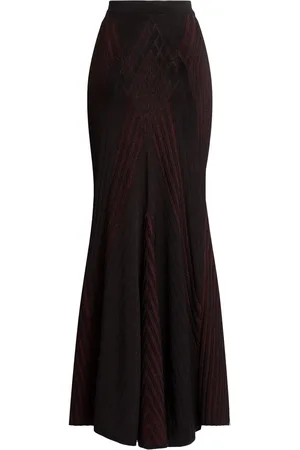 Roberto Cavalli Gonna in maglia con motivo geometrico Art D??co