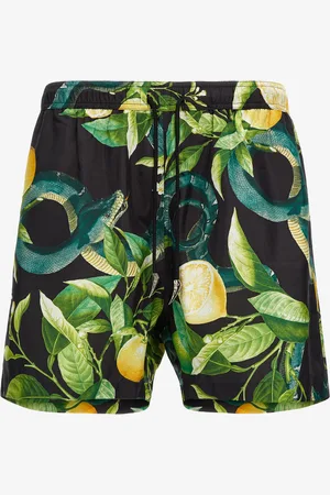 Roberto Cavalli Shorts da bagno con stampa Limoni