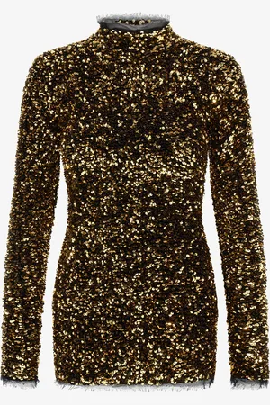 Roberto Cavalli Miniabito con Paillettes Dorate