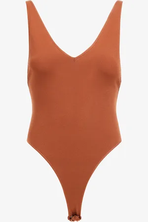 Roberto Cavalli Body Ruggine Con Scollo A V