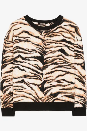 Roberto Cavalli Felpa con stampa Tiger