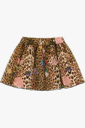 Roberto Cavalli Leopard Print Skirt