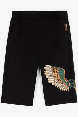 Roberto Cavalli Shorts con stampa Falcon e Monogram RC
