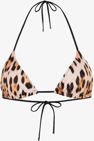 Roberto Cavalli Top bikini con stampa Leopard