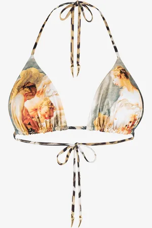 Roberto Cavalli Top bikini con stampa