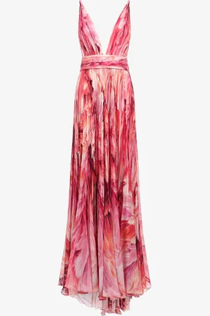 Roberto Cavalli Abito lungo stampa Plumage