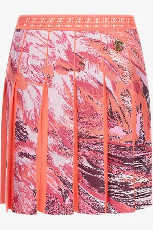 Roberto Cavalli Gonna in maglia stampa Plumage