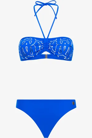 Roberto Cavalli Bikini Blu Logo Monogram RC