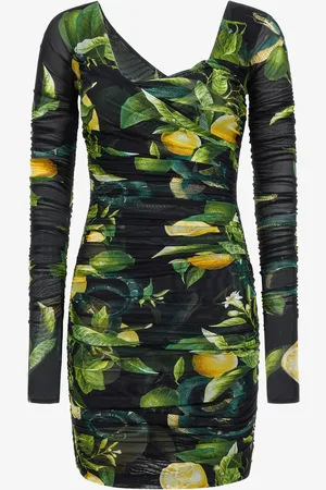 Roberto Cavalli Abito corto stretch stampa Limoni