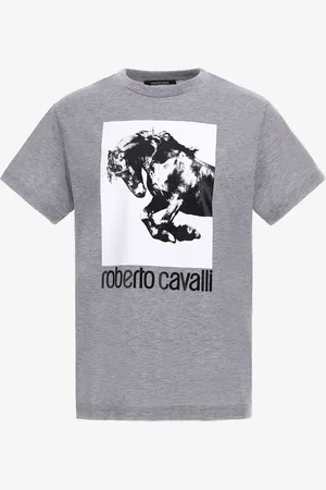 Roberto Cavalli T-shirt con logo e stampa Cavallo