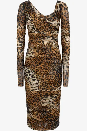 Roberto Cavalli Abito stretch stampa Jaguar Skin