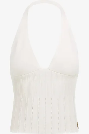 Roberto Cavalli Top A Costine Con Scollo All